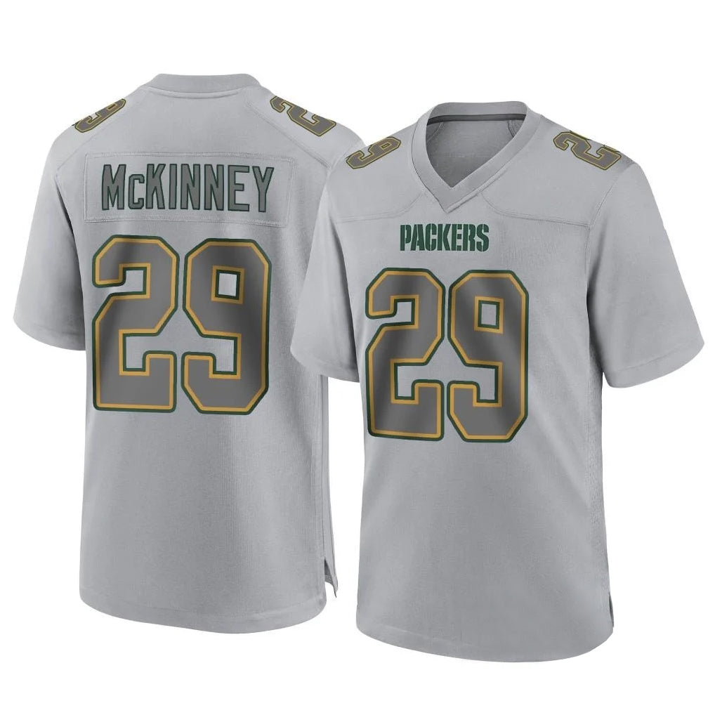 GB.Packers #29 Xavier McKinney Player Gray Atmosphere Fashion Home Game ROCER Stitched Jerseys