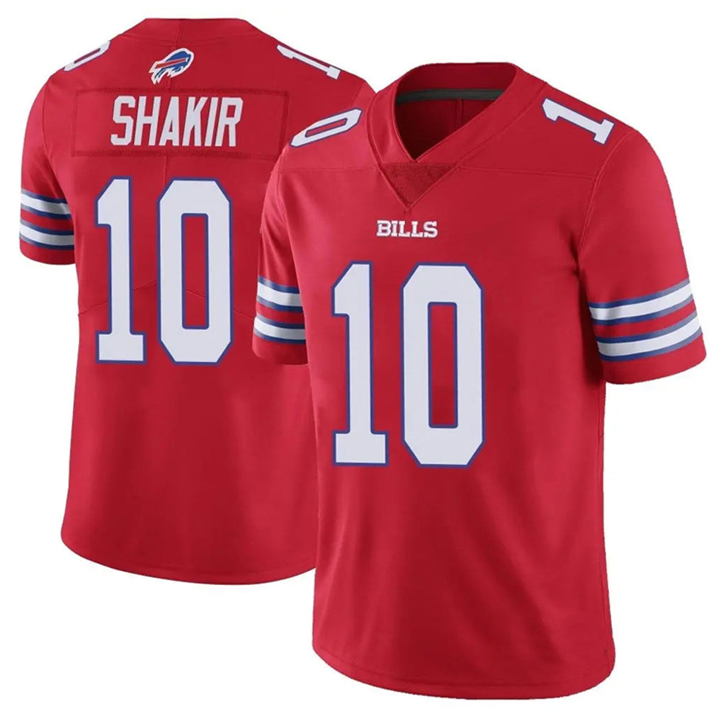 B.Bills #10 Khalil Shakir Player Red Vapor Untouchable Limited Home Game ROCER Stitched Jerseys