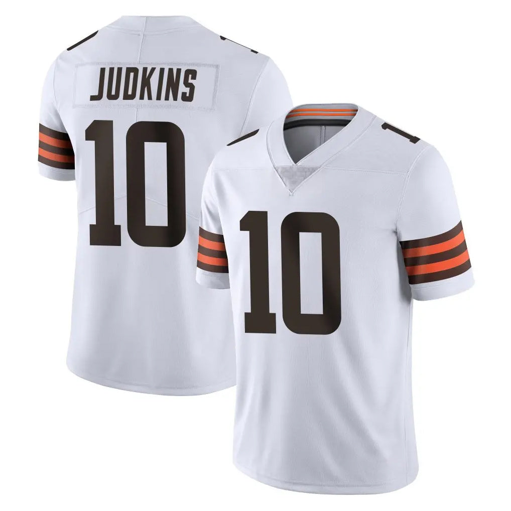 C.Browns #10 Quinshon Judkins Player White Vapor Untouchable Limited Home Game ROCER Stitched Jerseys