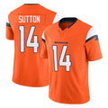 D.Broncos #14 Courtland Sutton Player Orange Vapor F.U.S.E. Limited Home Game ROCER Stitched Jerseys