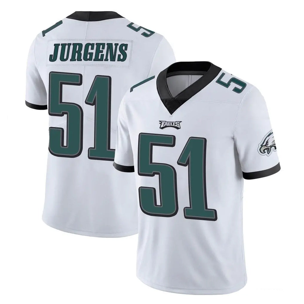 P.Eagles #51 Cam Jurgens Player White Limited Vapor Untouchable Home Game ROCER Stitched Jerseys