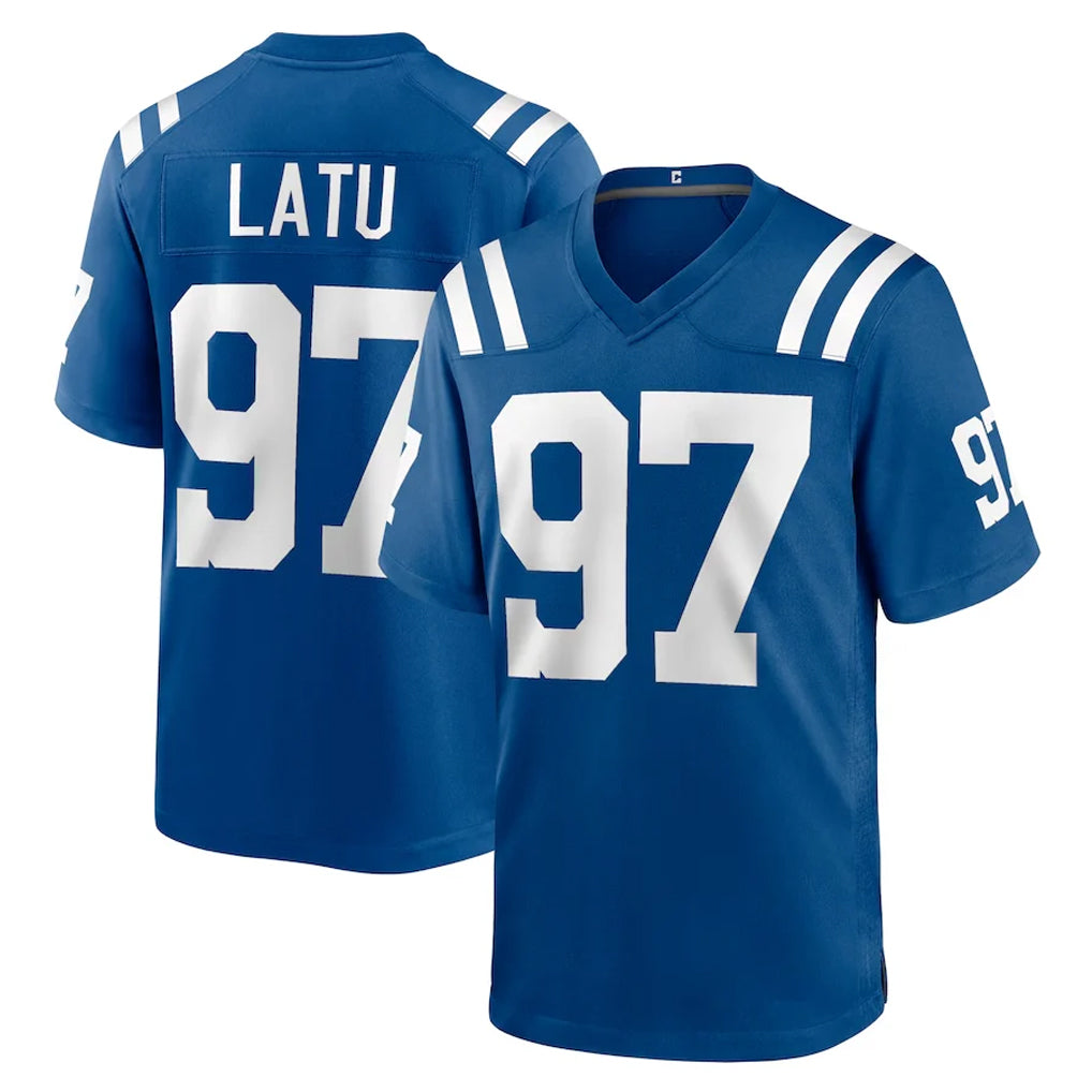 IN.Colts #97 Laiatu Latu Player Royal Home Game ROCER Stitched Jerseys