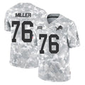 D.Lions #76 Blake Miller Player Arctic Camo Salute To Service Limited ROCER Stitched Jerseys