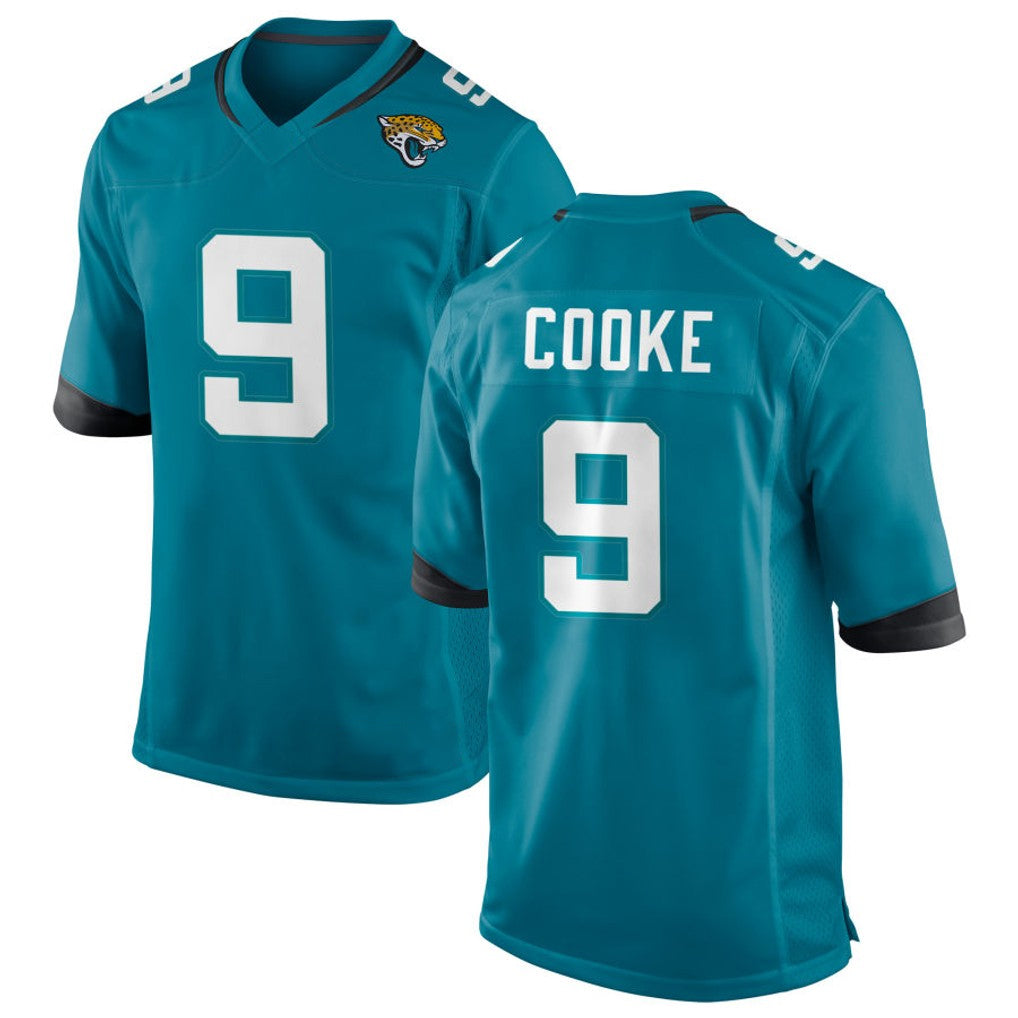 J.Jaguars #9 Logan Cooke Player Teal Home Game ROCER Stitched Jerseys