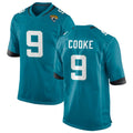 J.Jaguars #9 Logan Cooke Player Teal Home Game ROCER Stitched Jerseys