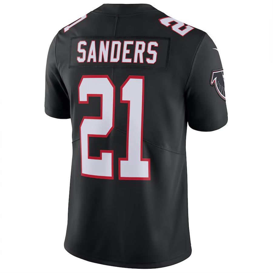A.Falcons #21 Deion Sanders Player Black Limited Game ROCER Stitched Jerseys