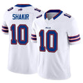 B.Bills #10 Khalil Shakir Player Vapor F.U.S.E. Limited White ROCER Stitched Jerseys