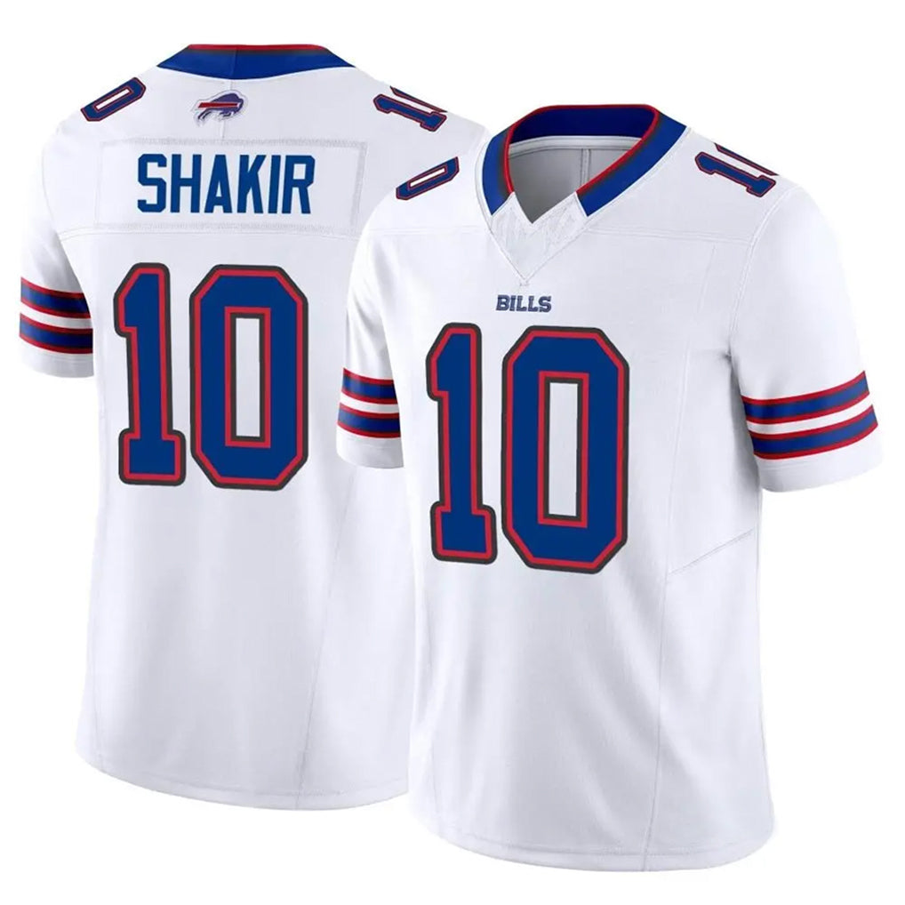 B.Bills #10 Khalil Shakir Player Vapor F.U.S.E. Limited White ROCER Stitched Jerseys