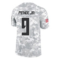 A.Falcons #9 Michael Penix Jr. Player Arctic Camo Salute to Service Limited ROCER Stitched Jerseys