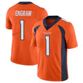 D.Broncos #1 Evan Engram Player Orange Color Vapor Untouchable Limited Game ROCER Stitched Jerseys