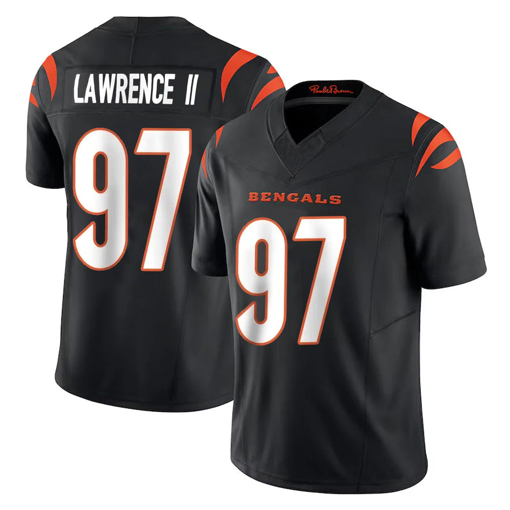 C.Bengals #97 Dexter Lawrence II Player Black Vapor F.U.S.E. Limited Home Game ROCER Stitched Jerseys