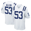 IN.Colts #53 CJ Allen Player White Home Game ROCER Stitched Jerseys