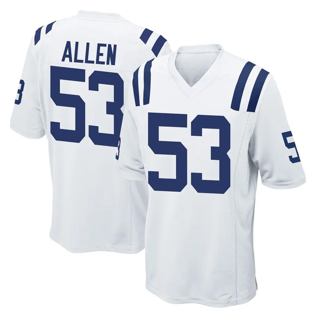 IN.Colts #53 CJ Allen Player White Home Game ROCER Stitched Jerseys