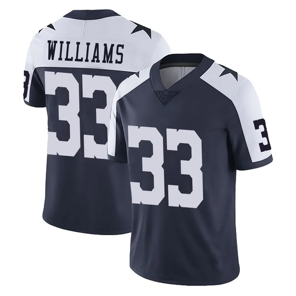 D.Cowboys #33 Javonte Williams Player Navy-White Limited Alternate Vapor Untouchable Home Game ROCER Stitched Jerseys