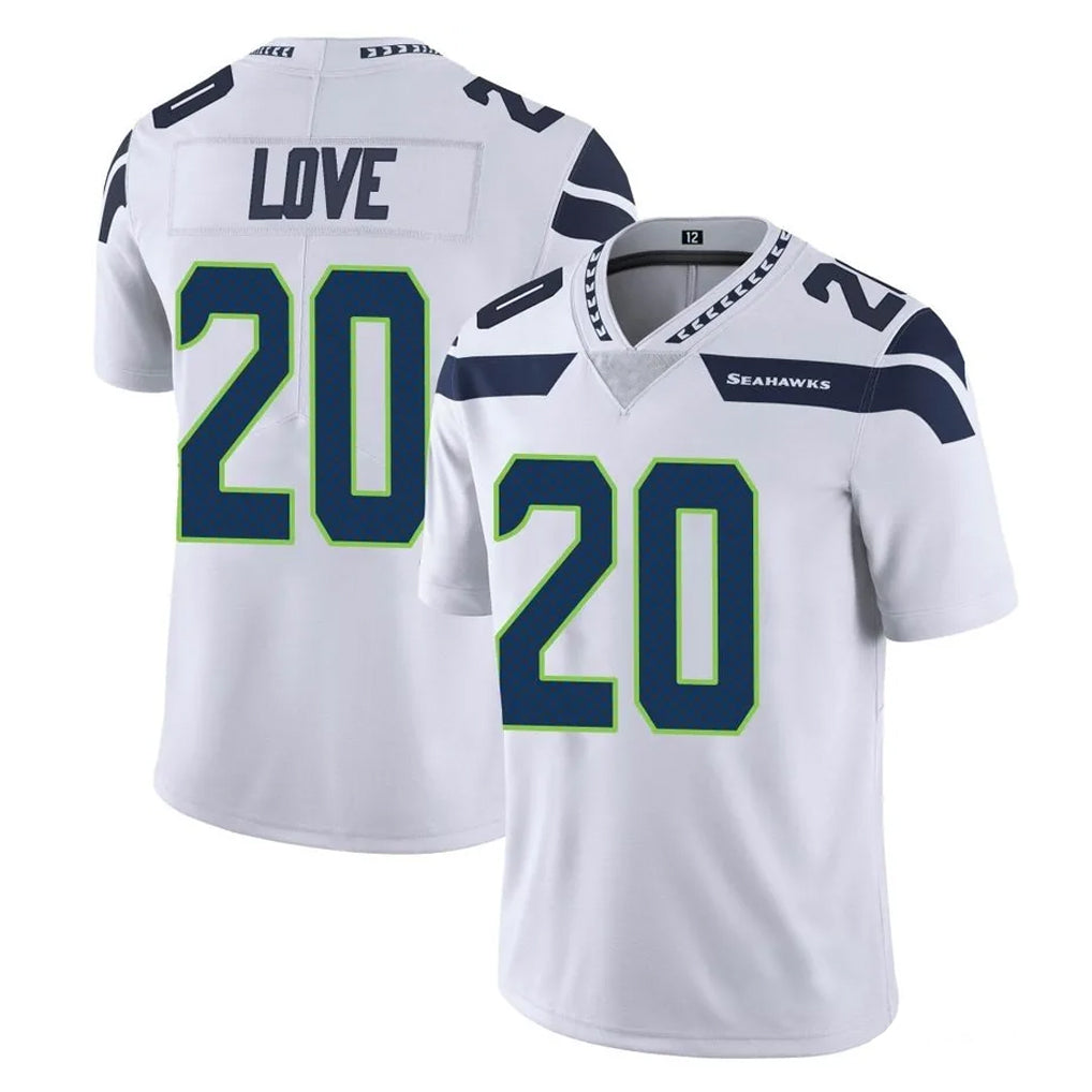 S.Seahawks #20 Julian Love Player White Limited Vapor Untouchable Home Game ROCER Stitched Jerseys