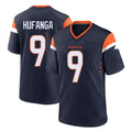D.Broncos #9 Talanoa Hufanga Player Navy Home Game ROCER Stitched Jerseys