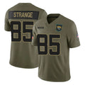 J.Jaguars #85 Brenton Strange Player Olive 2025 Salute To Service Limited Game ROCER Stitched Jerseys