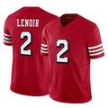 SF.49ers #2 Deommodore Lenoir Player Red Limited Alternate Vapor F.U.S.E. Home Game ROCER Stitched Jerseys