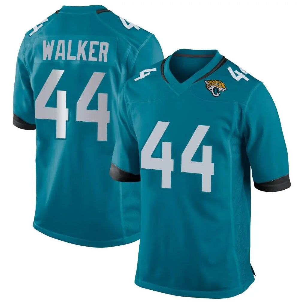 J.Jaguars #44 Travon Walker Player Teal Home Game ROCER Stitched Jerseys