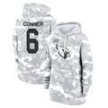 A.Cardinals #6 James Conner Player Camo Salute to Service Hoodies ROCER Stitched Jerseys