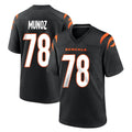 C.Bengals #78 Anthony Munoz Player Black Home Game ROCER Stitched Jerseys