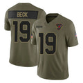 A.Cardinals #19 Carson Beck Player Olive Salute To Service Home Game ROCER Stitched Jerseys