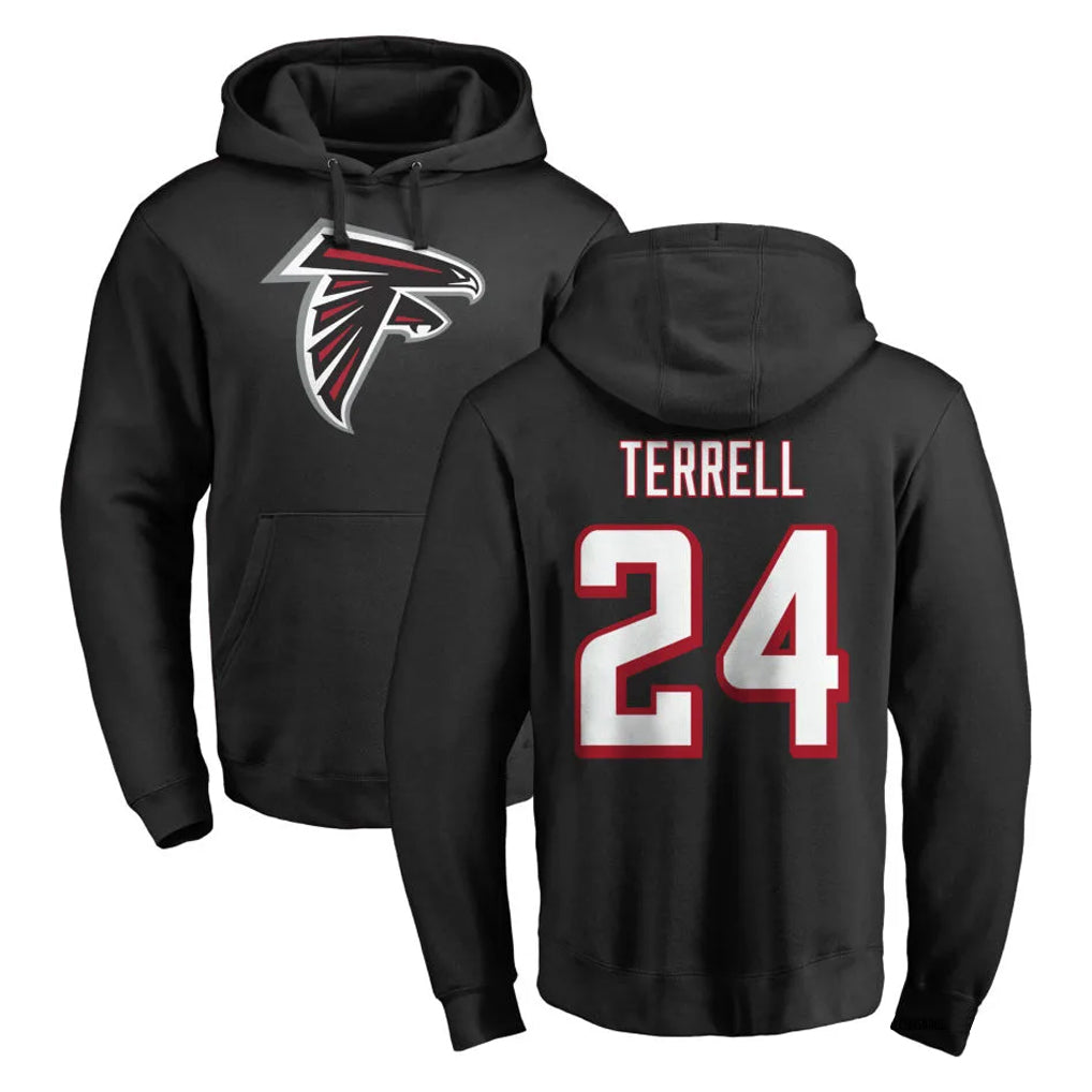 A.Falcons #24 A.J. Terrell Jr. Player Black Salute to Service Hoodies ROCER Stitched Jerseys