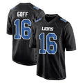 D.Lions #16 Jared Goff Player Black Fashion Home Game ROCER Stitched Jerseys