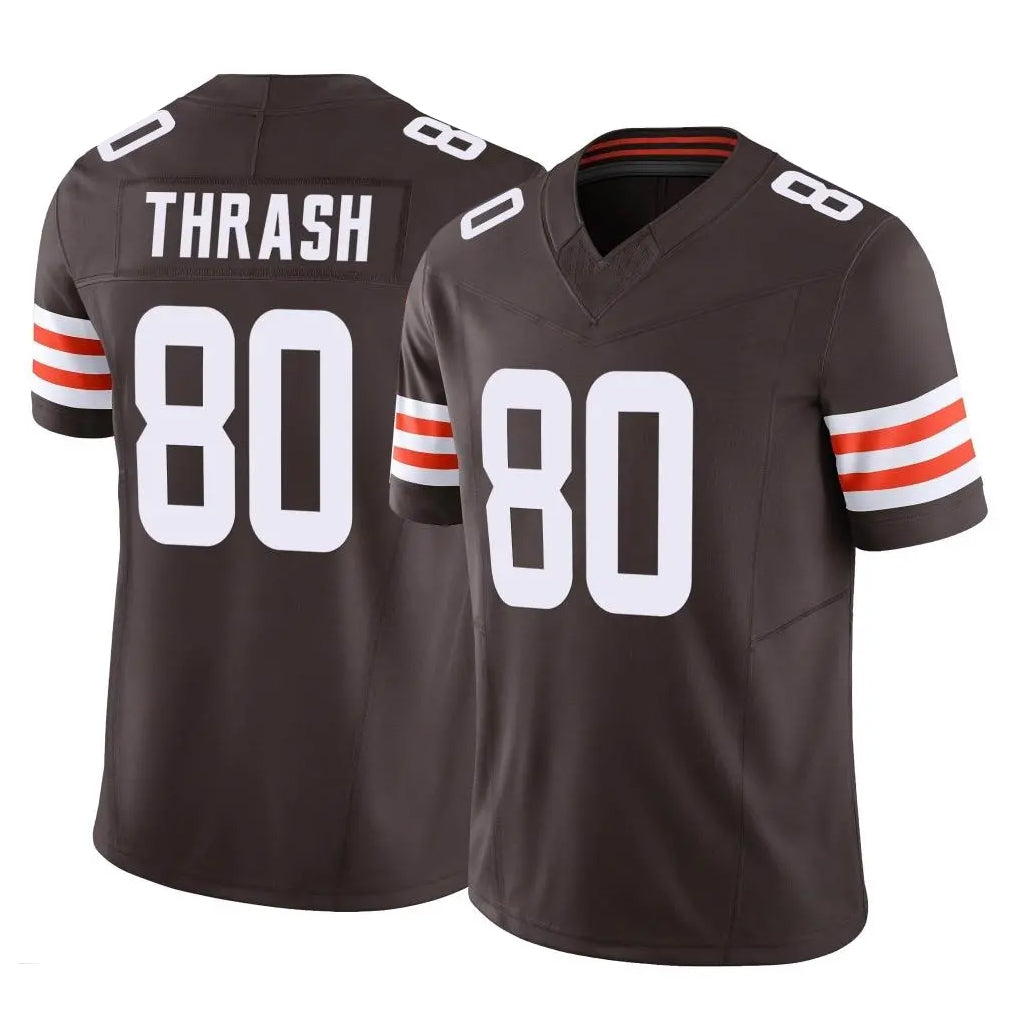 C.Browns #80 Jamari Thrash Player Brown Vapor F.U.S.E. Limited Home Game ROCER Stitched Jerseys