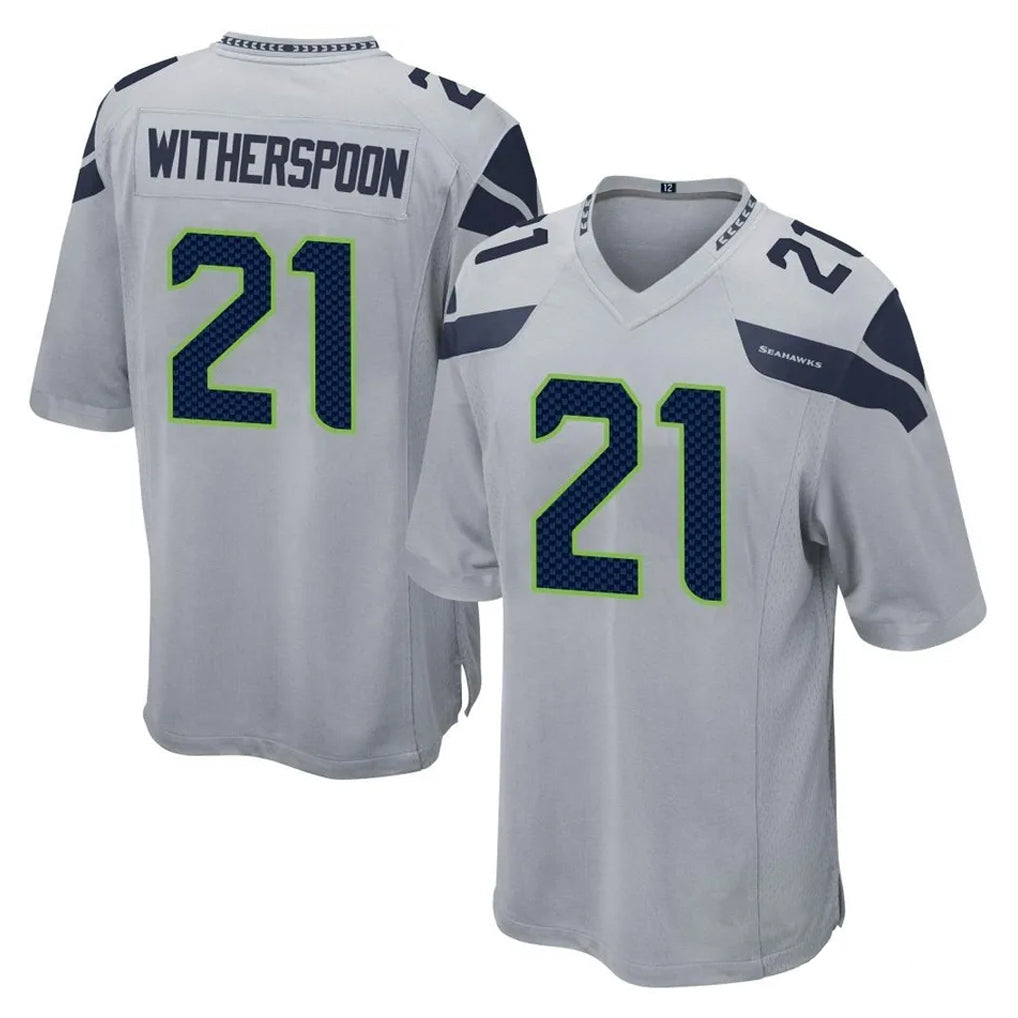 S.Seahawks #21 Devon Witherspoon Player Gray Home Game ROCER Stitched Jerseys