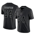 D.Cowboys #34 Jalen Thompson Player Black Limited Reflective Home Game ROCER Stitched Jerseys
