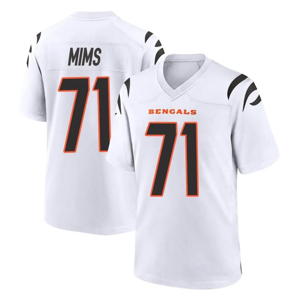C.Bengals #71 Amarius Mims Player White Home Game ROCER Stitched Jerseys