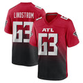 A.Falcons #63 Chris Lindstrom Player Red Home Game ROCER Stitched Jerseys