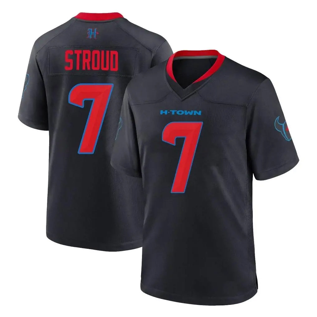 H.Texans #7 CJ Stroud Player Navy 2nd Alternate Home Game ROCER Stitched Jerseys