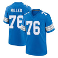 D.Lions #76 Blake Miller Player Blue Alternate Home Game ROCER Stitched Jerseys