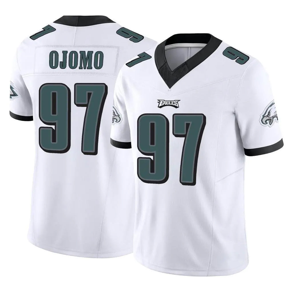 P.Eagles #97 Moro Ojomo Player White Limited Vapor F.U.S.E. Home Game ROCER Stitched Jerseys