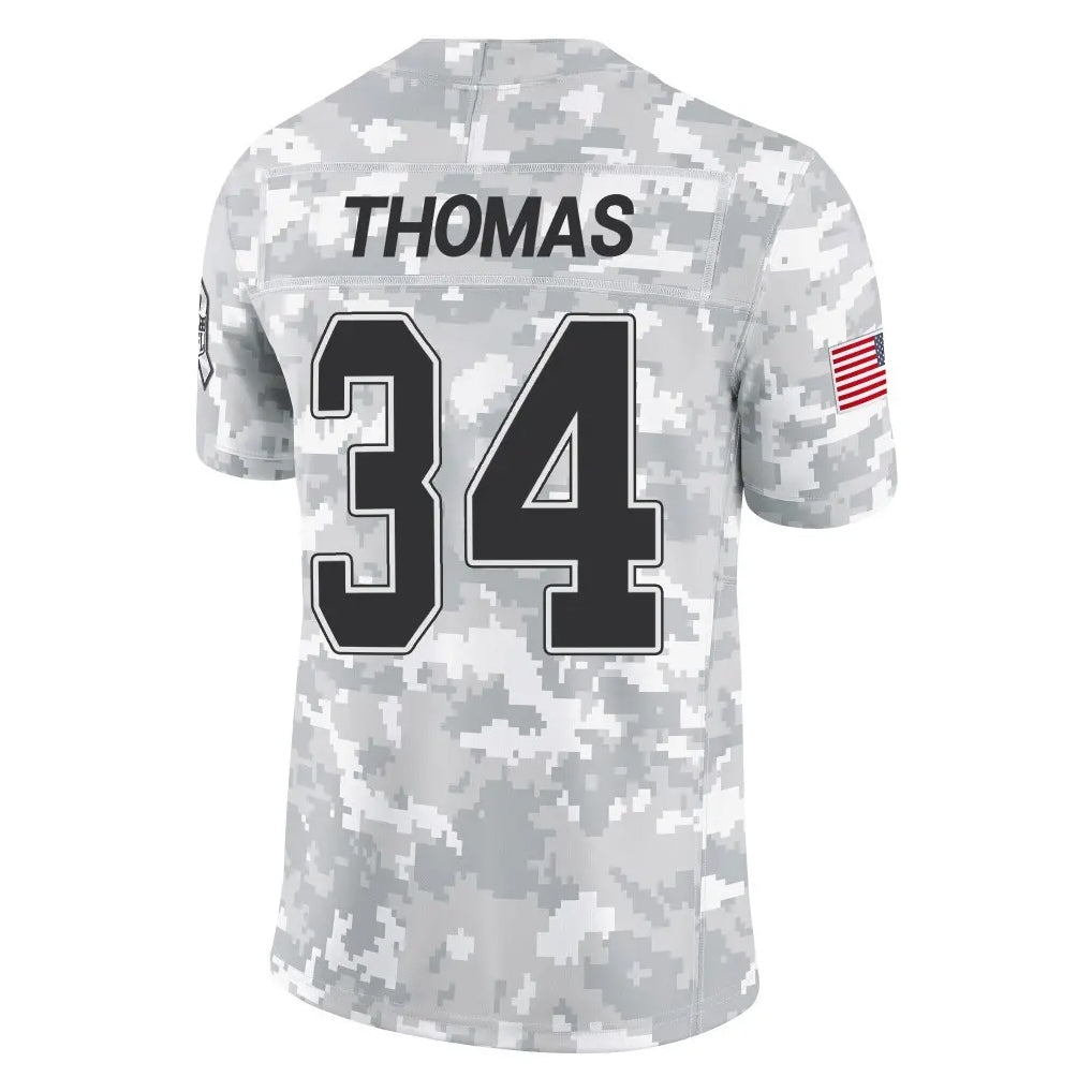 B.Bills #34 Thurman Thomas Player Arctic Camo Salute to Service Limited ROCER Stitched Jerseys