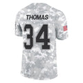 B.Bills #34 Thurman Thomas Player Arctic Camo Salute to Service Limited ROCER Stitched Jerseys