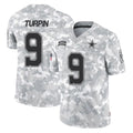 D.Cowboys #9 KaVontae Turpin Player Arctic Camo Salute to Service Limited Home Game ROCER Stitched Jerseys