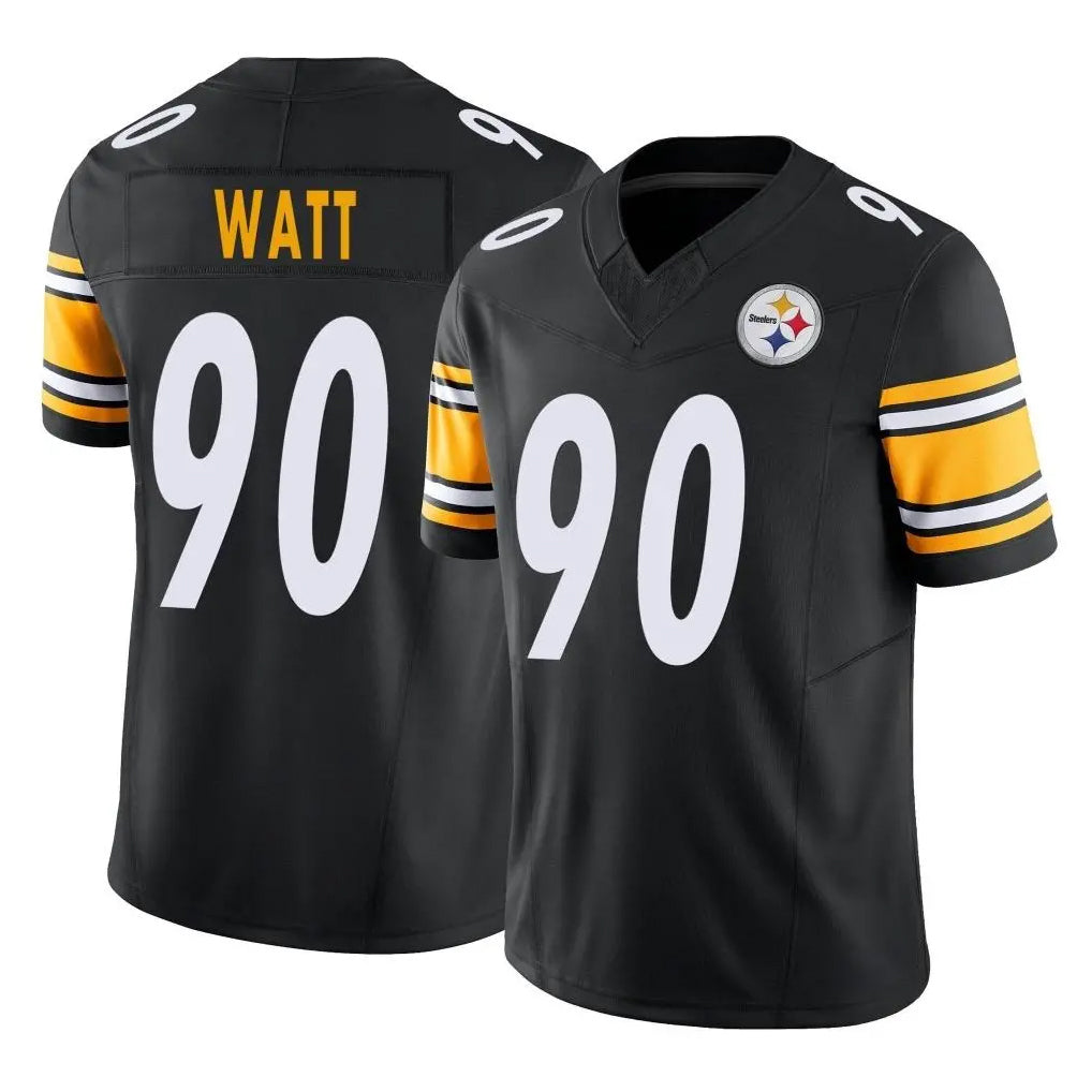 P.Steelers #90 T.J. Watt Player Black Limited Vapor F.U.S.E. Home Game ROCER Stitched Jerseys