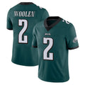 P.Eagles #2 Riq Woolen Player Team Color Green Vapor Untouchable Home Game ROCER Stitched Jerseys