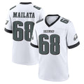P.Eagles #68 Jordan Mailata Player White Game Home ROCER Stitched Jerseys