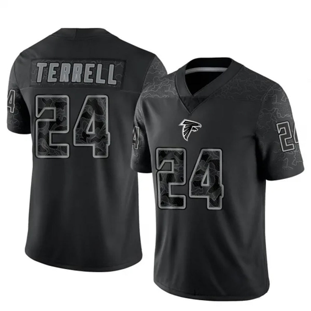 A.Falcons #24 A.J. Terrell Jr. Player Black RFLCTV Limited ROCER Stitched Jerseys