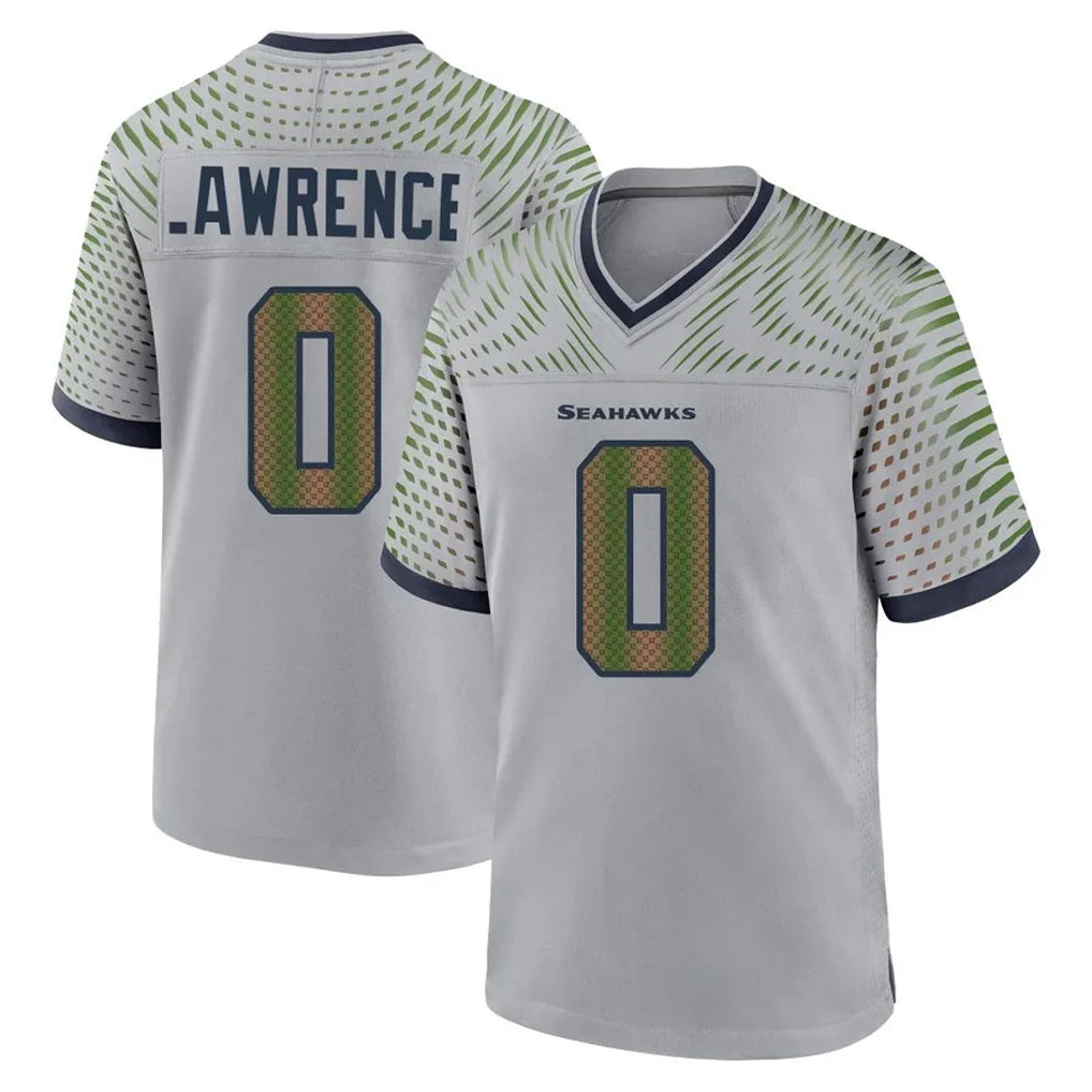S.Seahawks #0 DeMarcus Lawrence Player Grey 2025 Rivalries Collection Home Game ROCER Stitched Jerseys