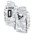 H.Texans #0 Azeez Al-Shaair Player Arctic Camo Salute to Service Hoodies Limited Game ROCER Stitched Jerseys
