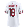 A.Cardinals #18 Marvin Harrison Jr. Player White Game Road ROCER Stitched Jerseys