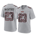 SF.49ers #23 Christian McCaffrey Player Gray Atmosphere Fashion Home Game ROCER Stitched Jerseys