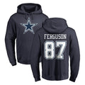 D.Cowboys #87 Jake Ferguson Player Navy Pullover Hoodies Limited ROCER Stitched Jerseys