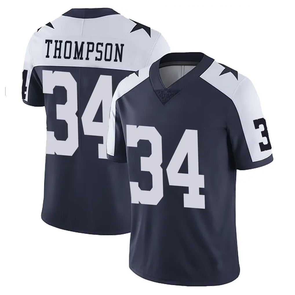 D.Cowboys #34 Jalen Thompson Player Navy-White Limited Alternate Vapor Untouchable Home Game ROCER Stitched Jerseys