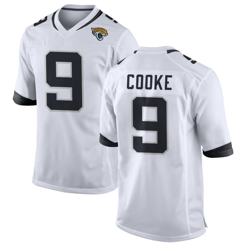 J.Jaguars #9 Logan Cooke Player White Home Game ROCER Stitched Jerseys